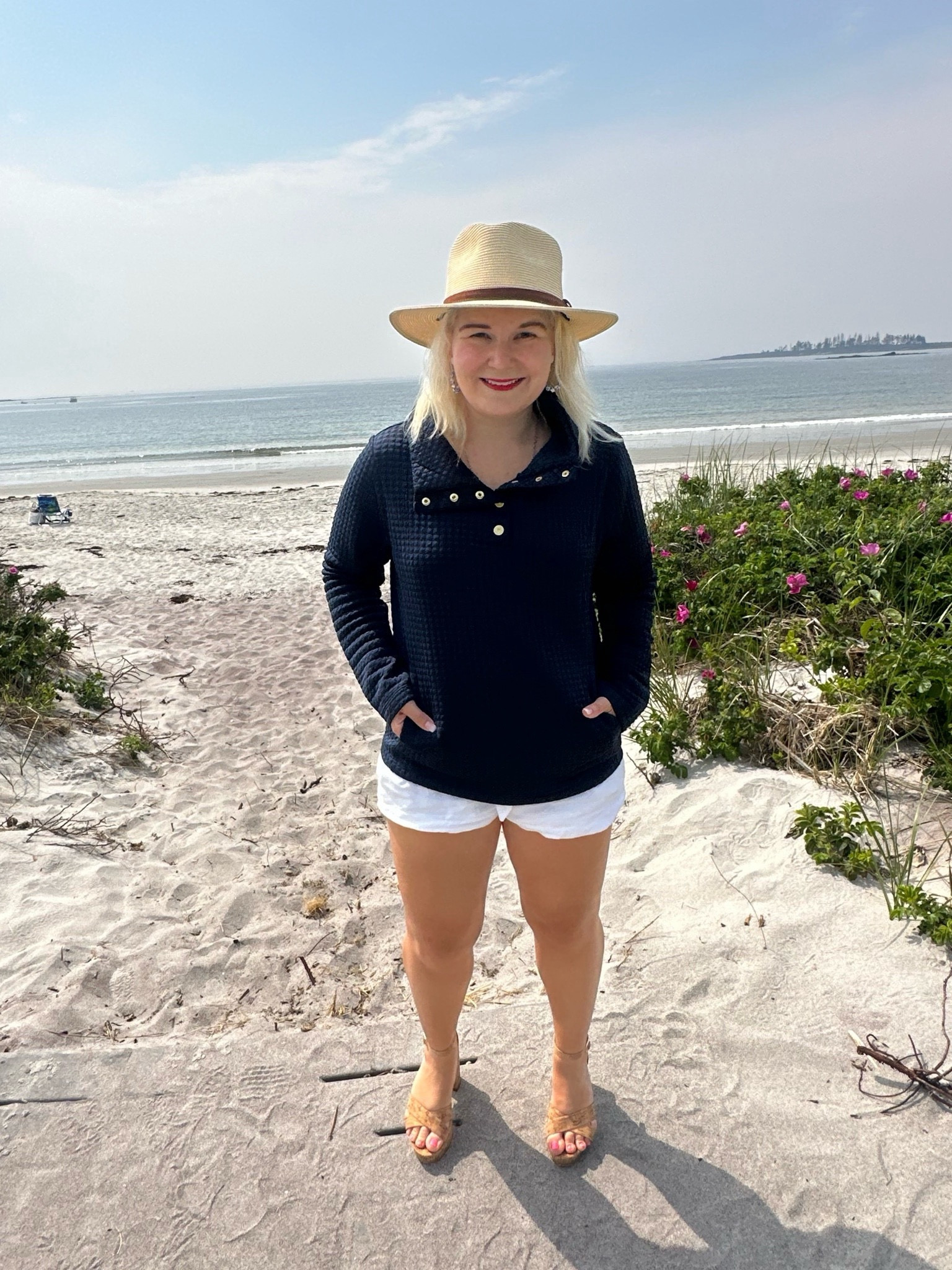 This Dudley top is perfect for chilly days at the beach, and the navy color is perfect for Memorial Day. 

#LTKswim #LTKSeasonal #LTKGiftGuide