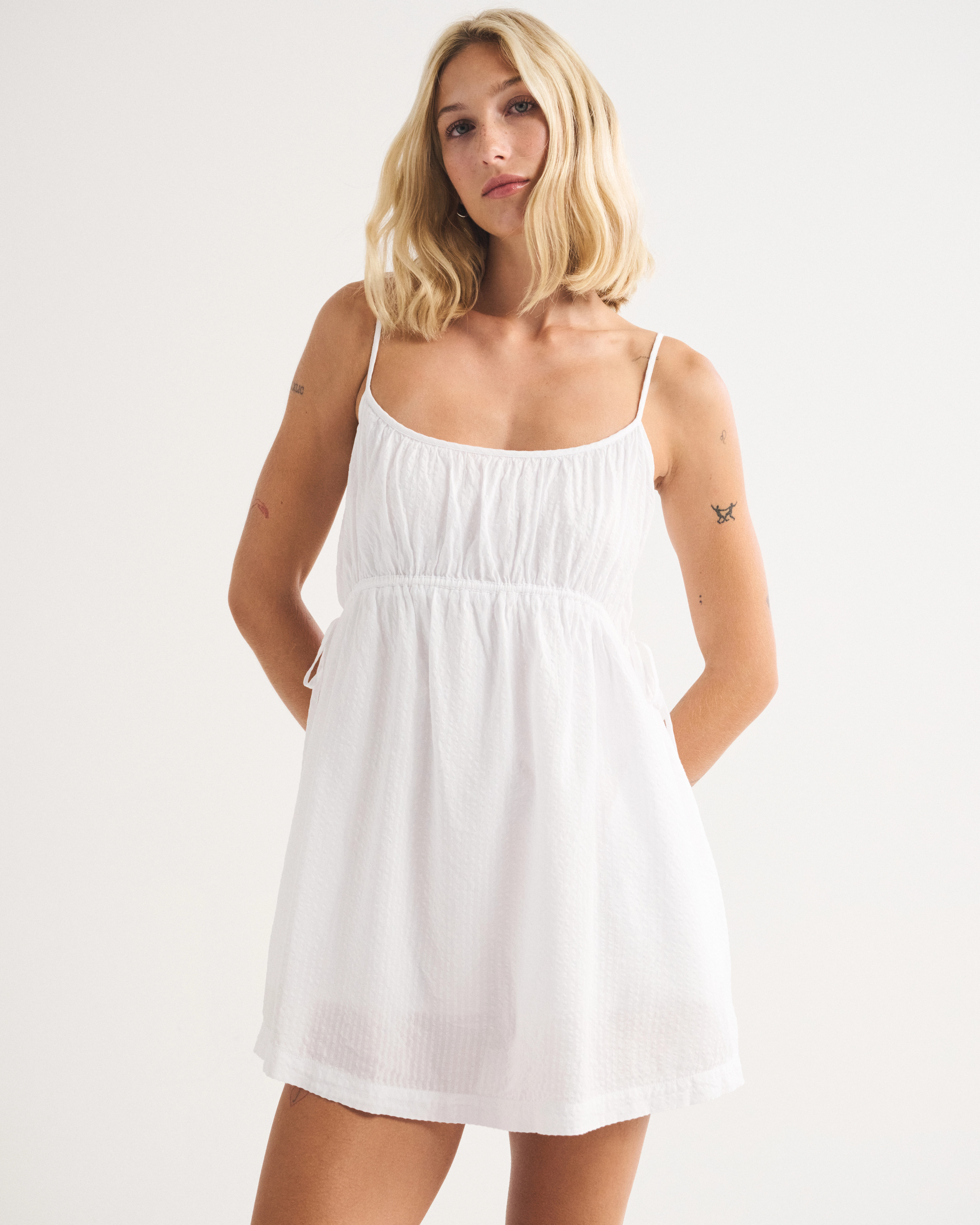 Ruched Channeled Skort | Abercrombie & Fitch (US)