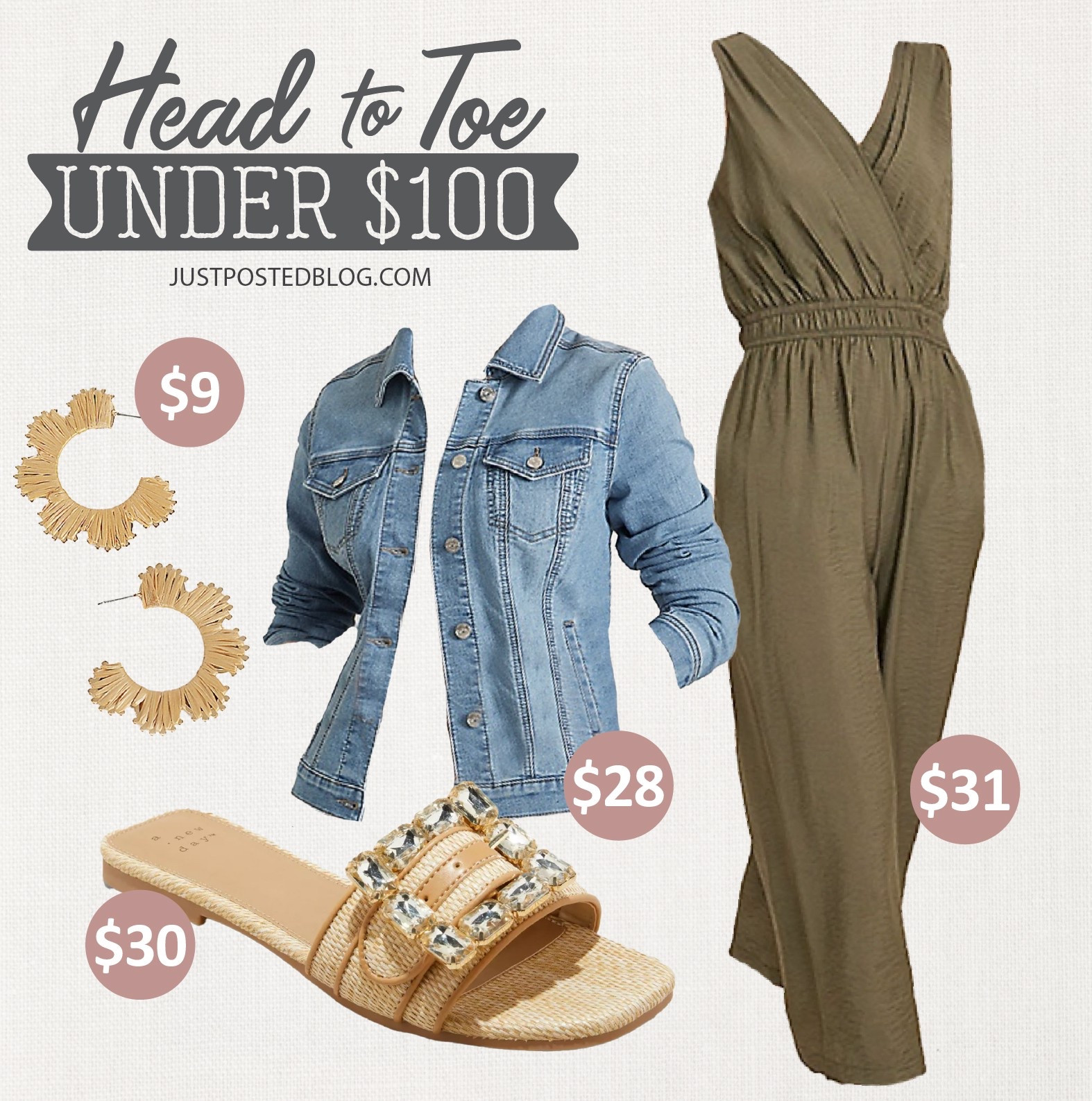 I love a comfy jumpsuit and this is a great head to toe under $100 look! 

#LTKStyleTip #LTKSaleAlert #LTKFindsUnder100