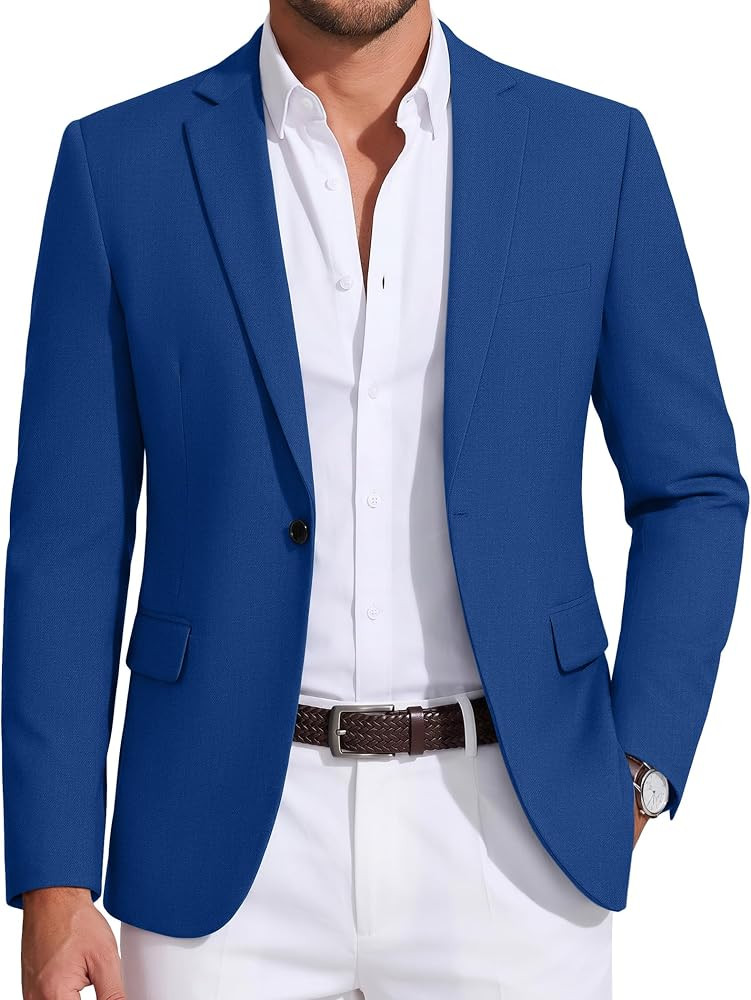 COOFANDY Mens Sport Coat Casual Blazer One Button Business Suit Jacket | Amazon (US)