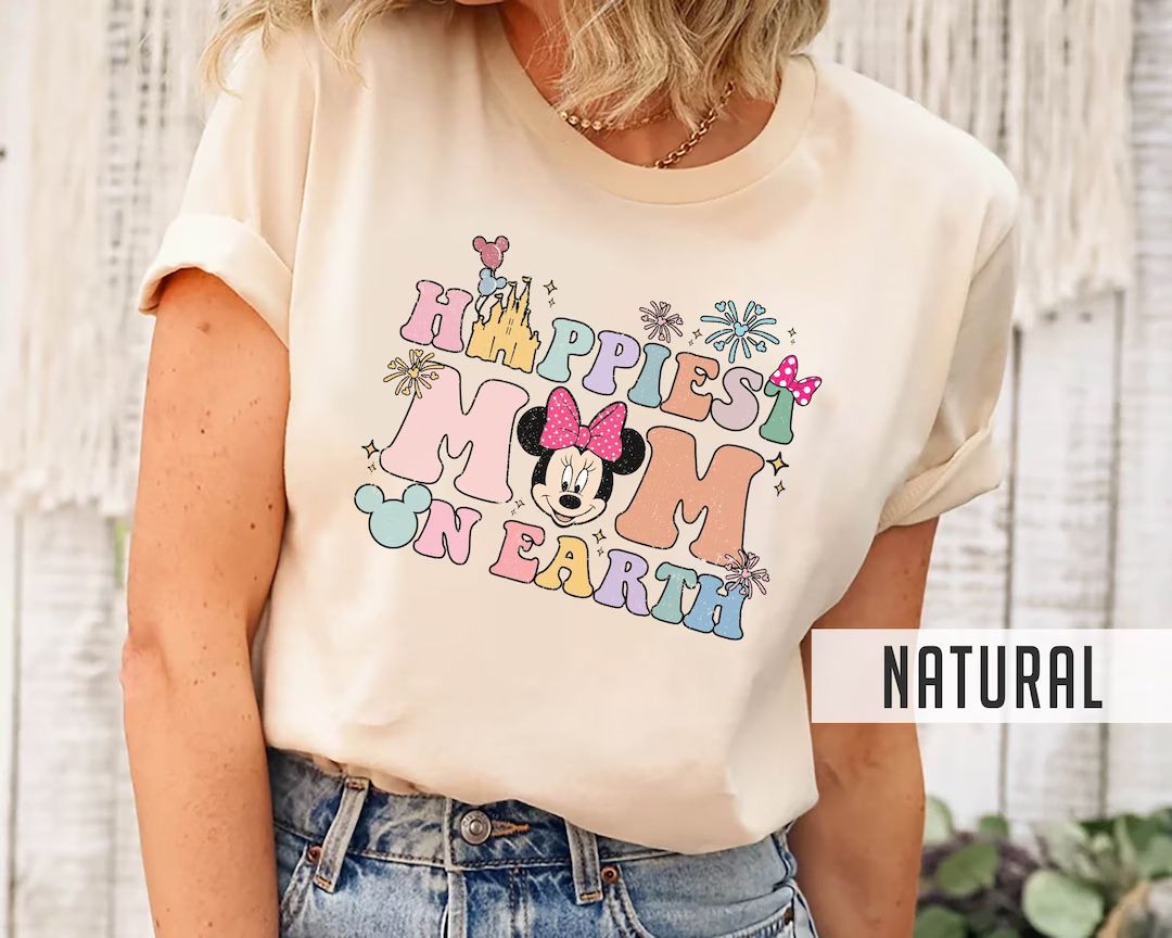 Happiest Mom On Earth Shirt, Besties Disney T-Shirt, Minnie Mouse Shirt, Disneyworld Shirt, Mom S... | Etsy (US)