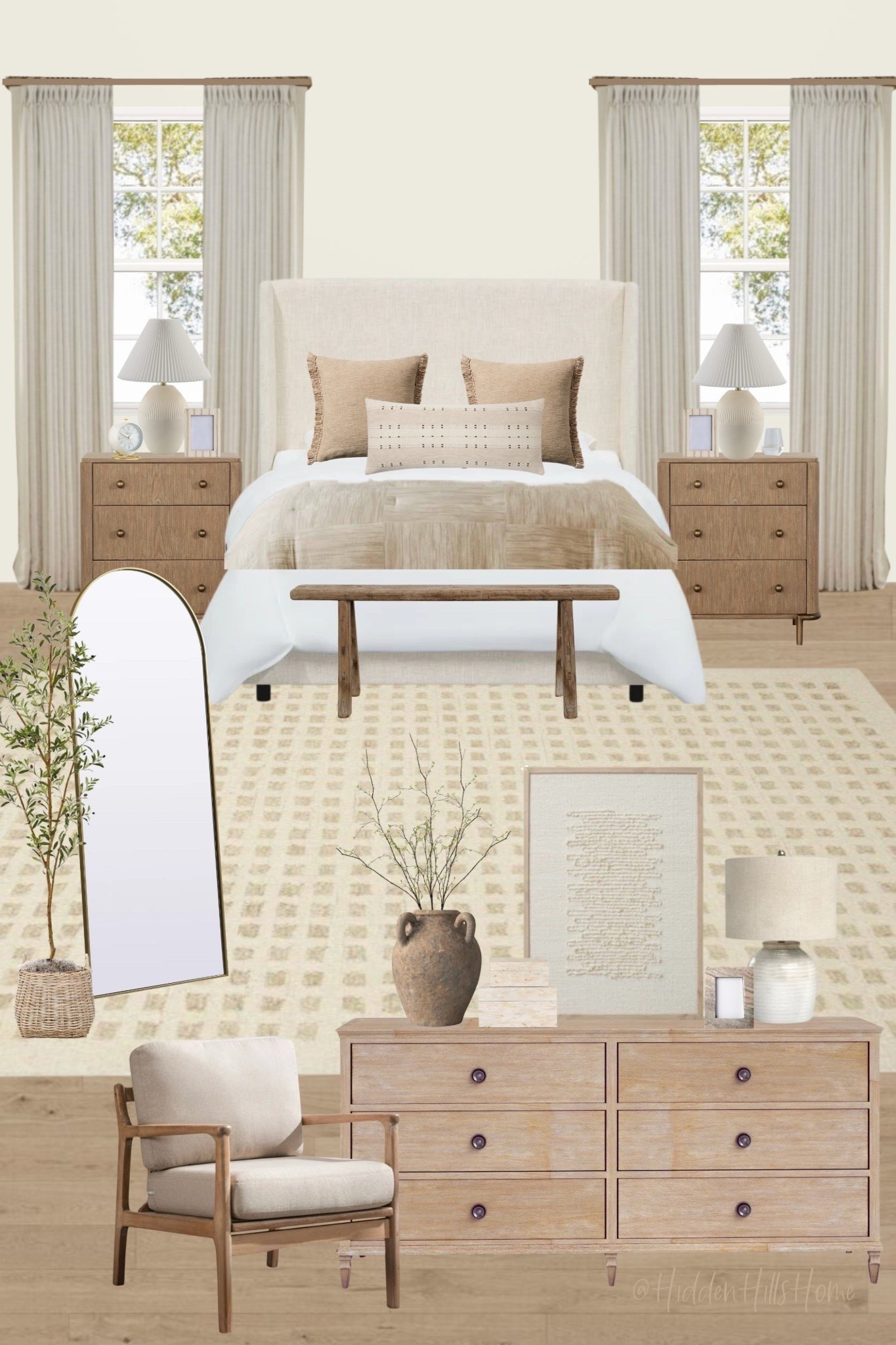 Cozy bedroom decor inspiration! Neutral master bedroom mood board! Tilly bed on sale, home decor ideas, nightstands, bedroom rug #bedroom

#LTKHome #LTKSaleAlert