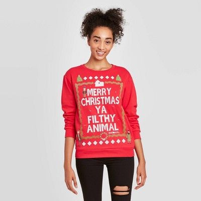 Women's Disney Home Alone Merry Christmas Light Up Graphic Sweatshirt - Red | Target