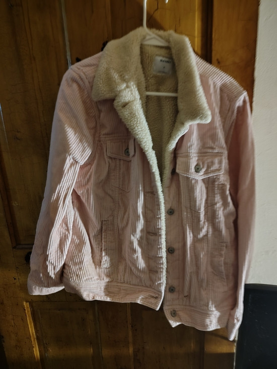 Old Navy Light Pink Corduroy Sherpa-Lined Jacket | Poshmark