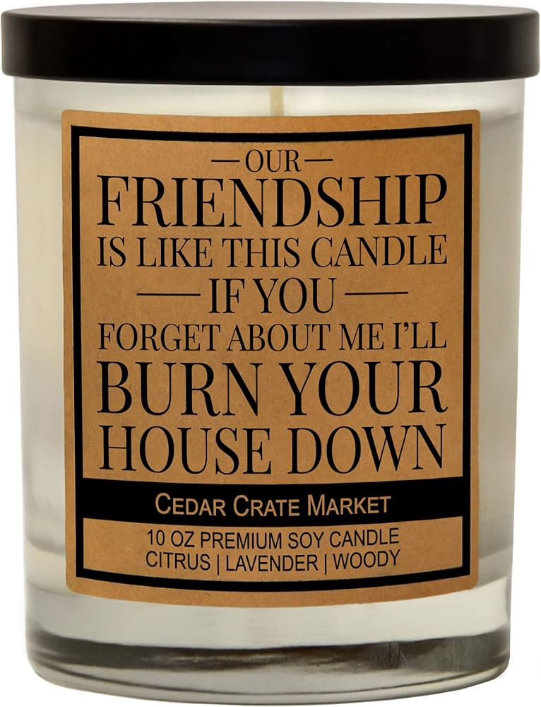 CEDAR CRATE MARKET Our Friendship is Like This Candle, Lavender Scented 100% Soy | Amazon (US)