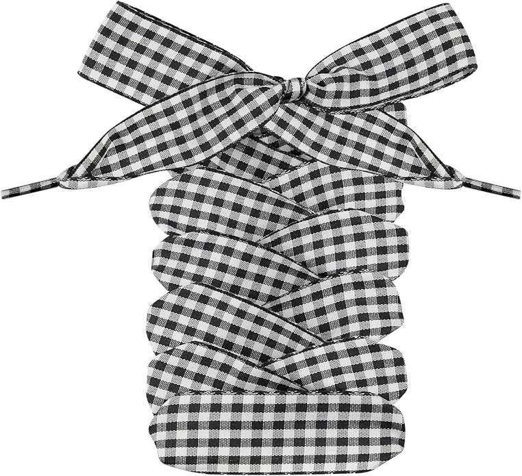 Endoto Gingham Shoe Laces Plaid Shoelaces Strings | Amazon (US)