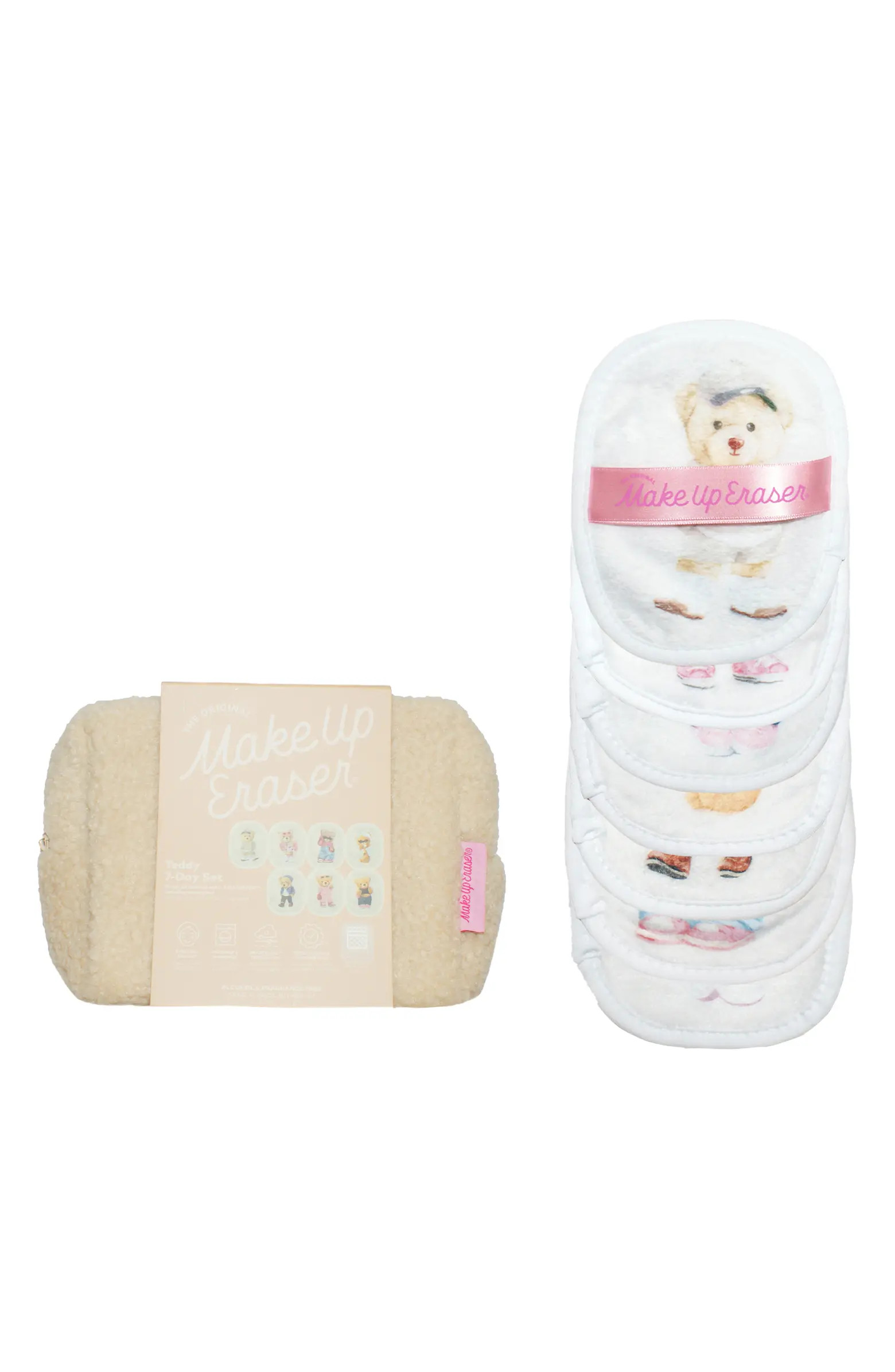 Teddy 7-Day MakeUp Eraser Set with Laundry Bag | Nordstrom