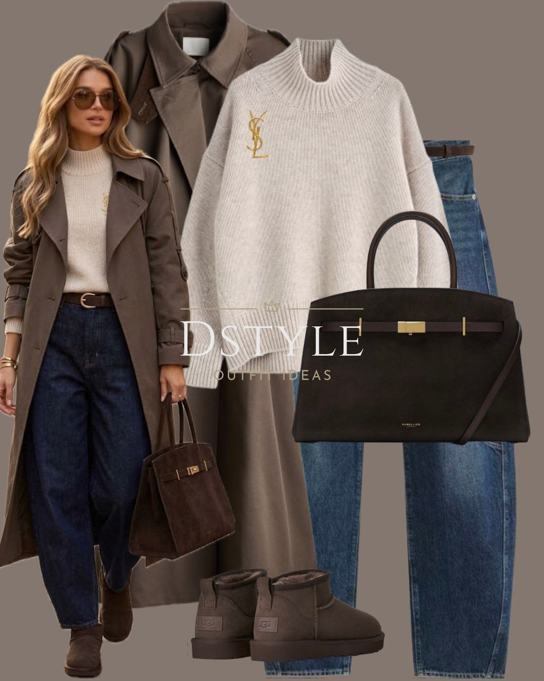 Casual, cozy, and put-together ☕ Cream turtleneck knit, dark wash denim, oversized brown trench, and classic UGG boots. 

tags: CozyFallOutfit NeutralStyle FallTrenchCoat CasualInspo 

 #LTKootd #LTKTravel