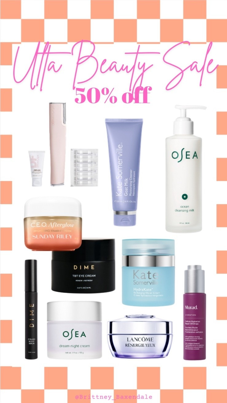Ulta beauty 50% off beauty steals 

Osea // dime beauty // Kate Somerville // Sunday Riley 



#LTKBeauty #LTKSaleAlert #LTKFindsUnder50