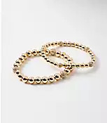 Pave Beaded Stretch Bracelet Set | LOFT