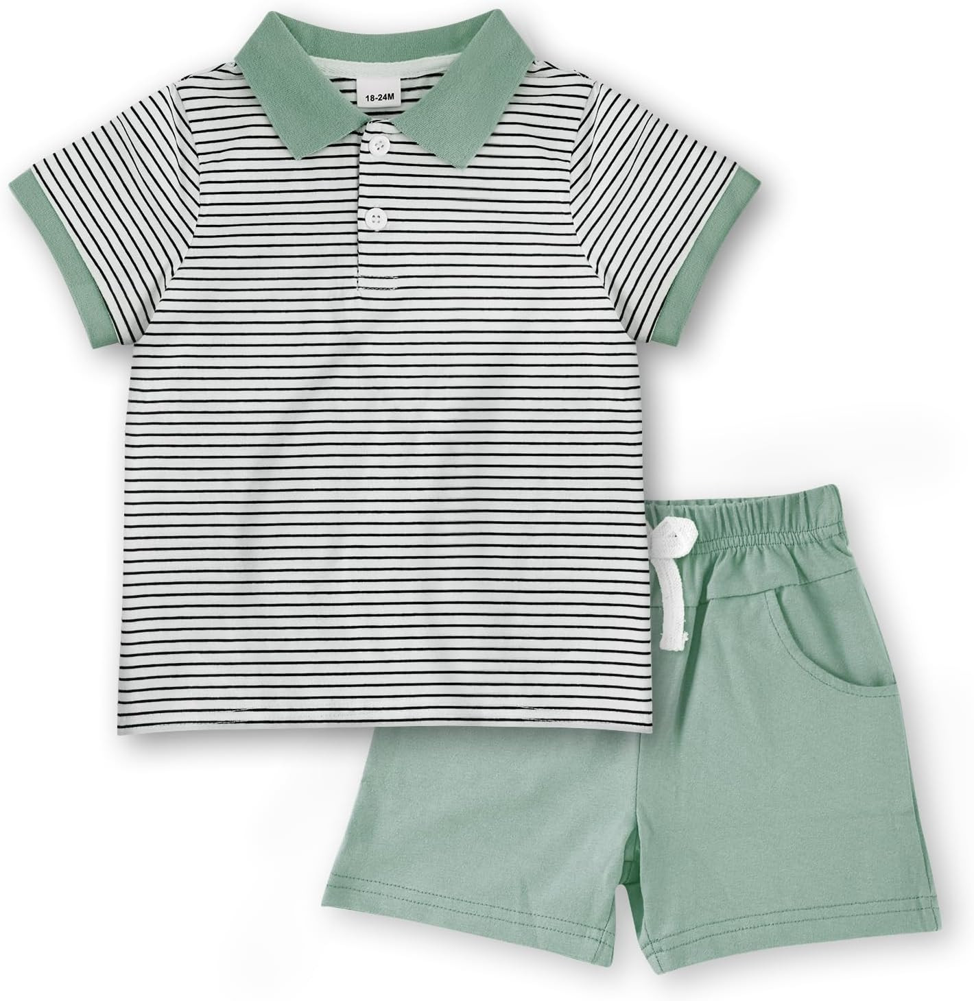 Toddler Boy Polo Short Sets 2-Piece Summer Outfits | Amazon (US)