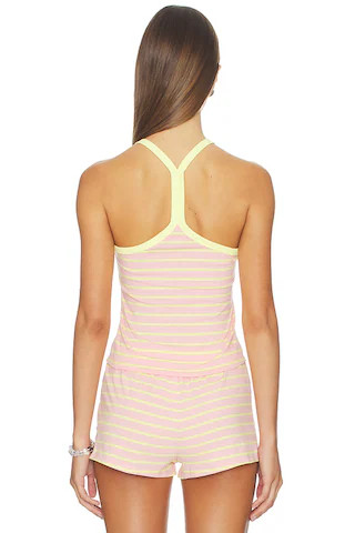 Greer Top in Pink & Yellow Stripe | Revolve Clothing (Global)