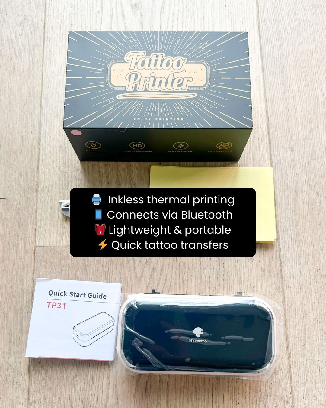 Level up your tattoo setup with this Wireless Tattoo Stencil Printer 🖨️⚡✨ Designed for precision and convenience, it lets you print clean, crisp tattoo stencils in seconds — no messy transfers or complicated setup 🎨💛 Perfect for professional artists or beginners who want faster prep and flawless designs every time!

#TattooTools #TattooArtist #TattooGear #LTKFinds #AmazonFinds #TattooStencil #TattooPrinter #TattooStudio #TattooArt #TattooLife #CreativeTools #ArtistEssentials #TattooEquipment #InkLife #ProTattoo 

 