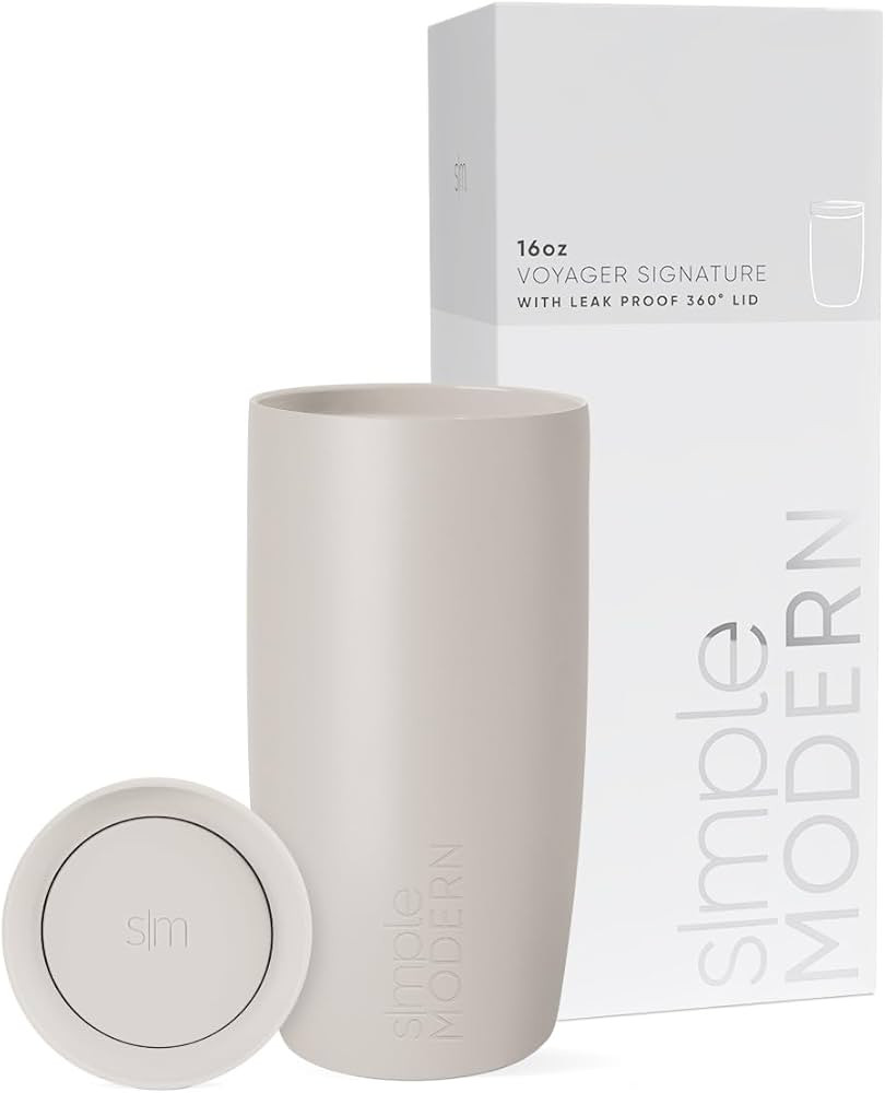 Simple Modern Travel Coffee Mug Tumbler with 360° Lid | Ceramic-Lined Insulated Stainless Steel ... | Amazon (US)