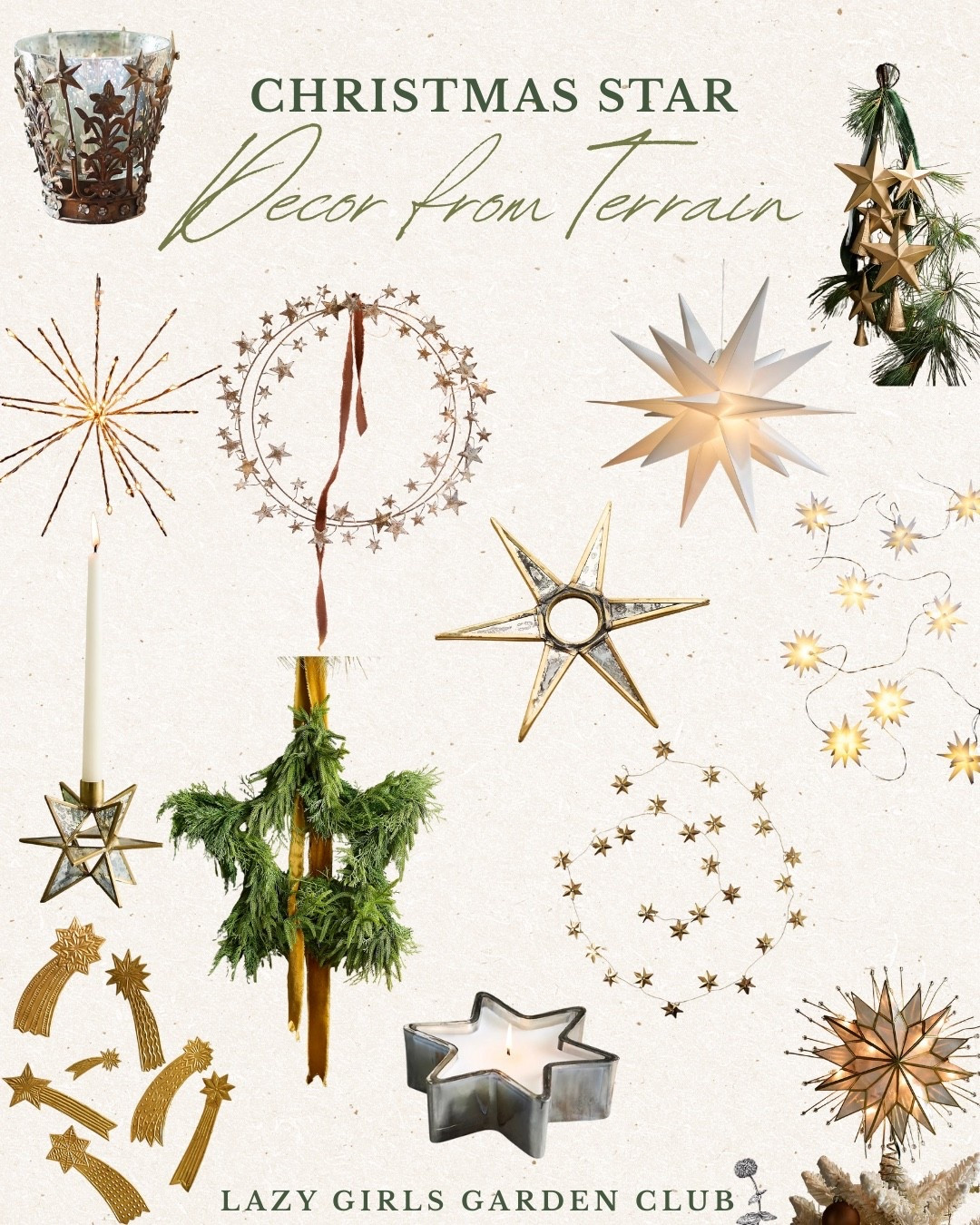 Christmas star decorations from TerrainChrist

#LTKSeasonal #LTKHoliday #LTKHome