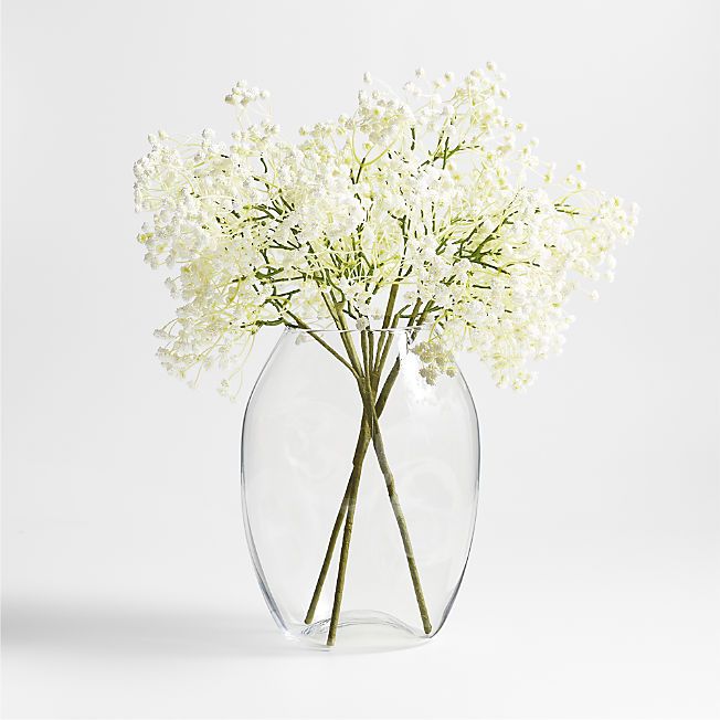 Faux Green and White Baby's Breath Flower Bouquet + Reviews | Crate & Barrel | Crate & Barrel
