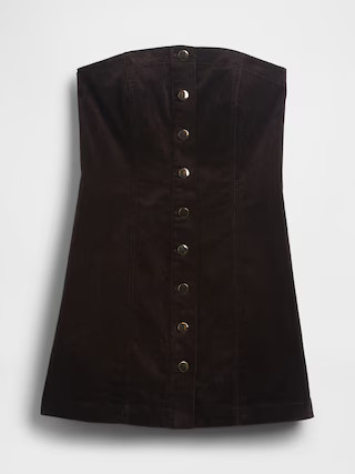 Corduroy Strapless Mini Dress | Gap (US)