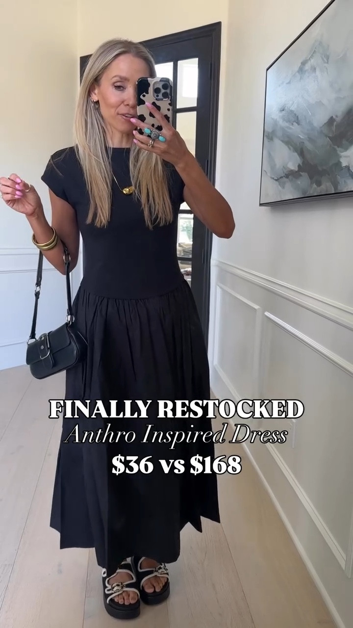 🤍 FINALLY RESTOCKED the Anthro lookalike dress for $36 vs $168 👀🖤🤭💃 
https://liketk.it/65g7P