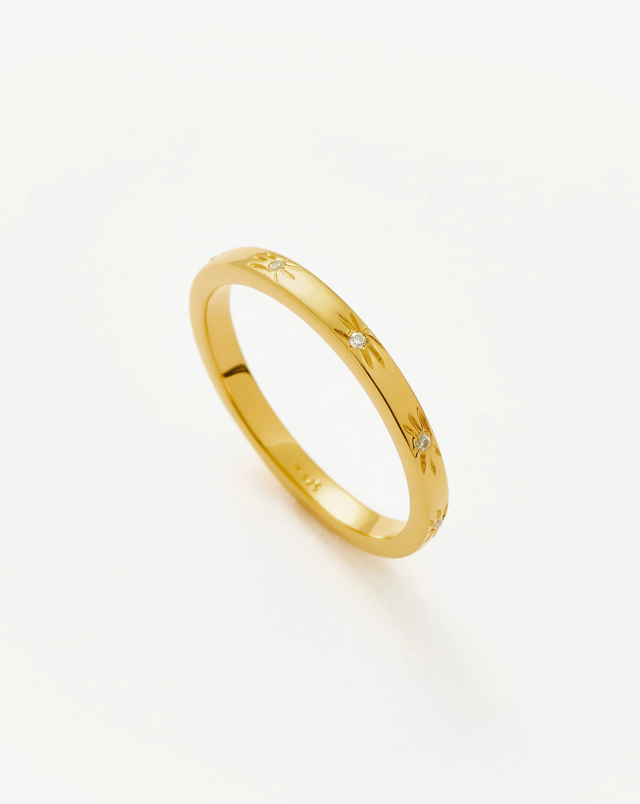 Interstellar Star Studded Stacking Ring | 18ct Gold Vermeil | Missoma UK
