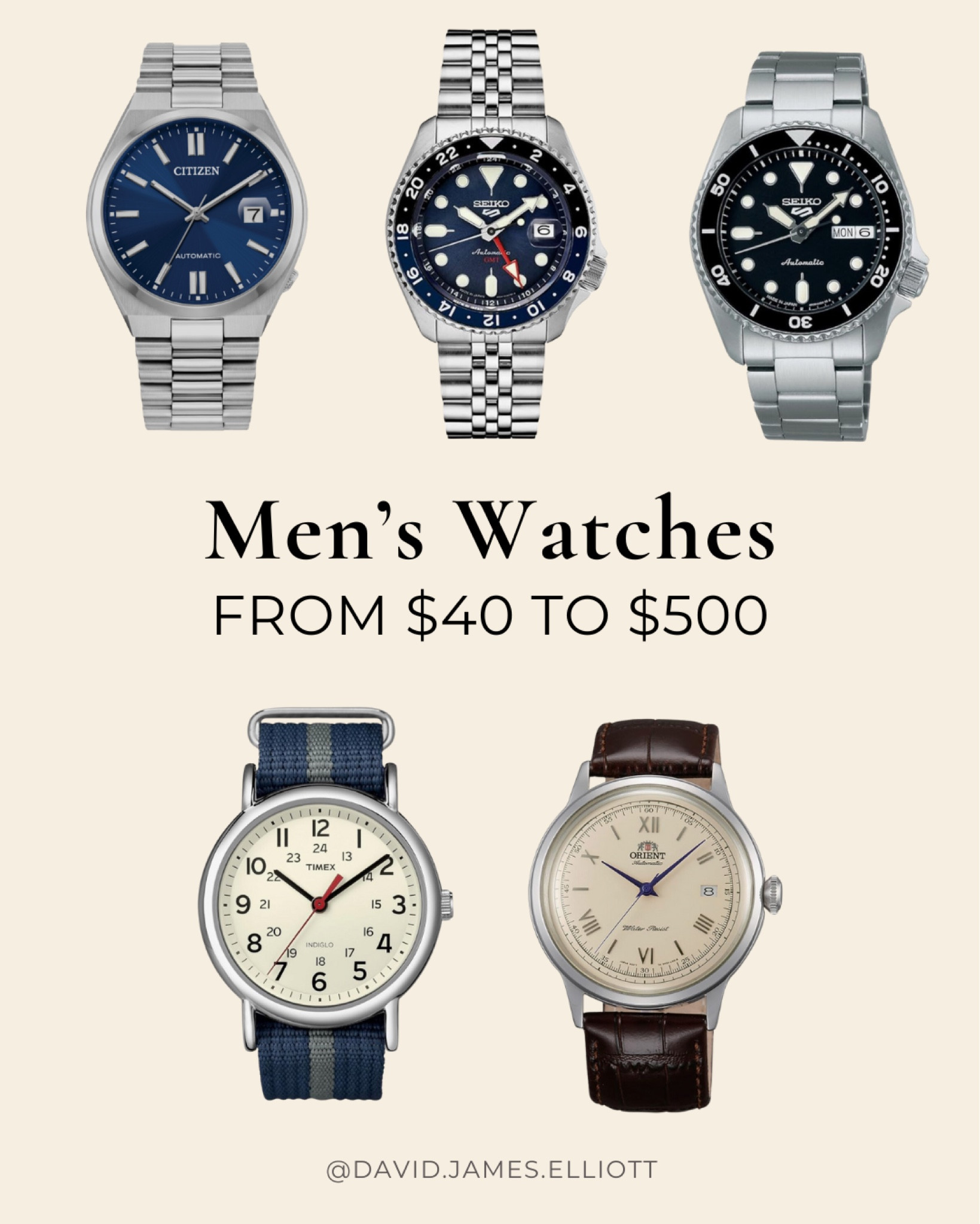 Men’s watches from just $40 to $500 



#LTKmens