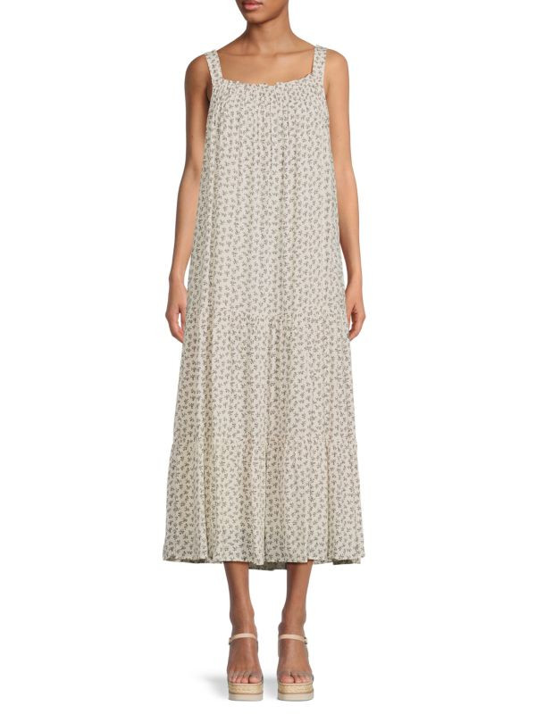 Claire Floral Tiered Midi Dress | Saks Fifth Avenue OFF 5TH