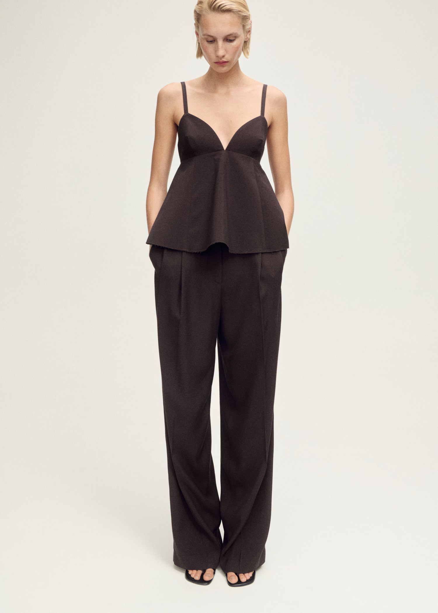 Open back ruffle top - Women | MANGO United Kingdom | MANGO (UK)