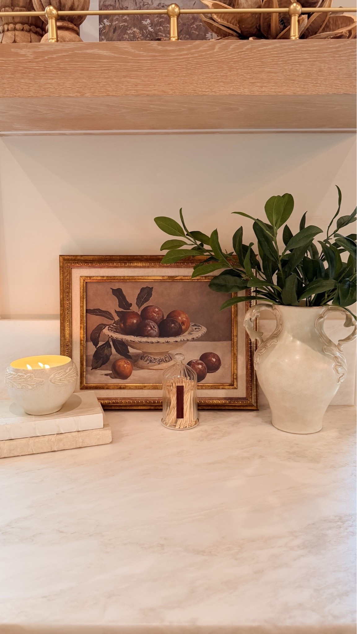 Creating a cozy, designer-inspired vignette with timeless neutral decor 🤍 Perfect inspiration for anyone looking to elevate their living room, built-ins, kitchen counters, or coffee table styling with classic European farmhouse and modern traditional decor. @Target #ad

#LTKSeasonal #LTKHome
