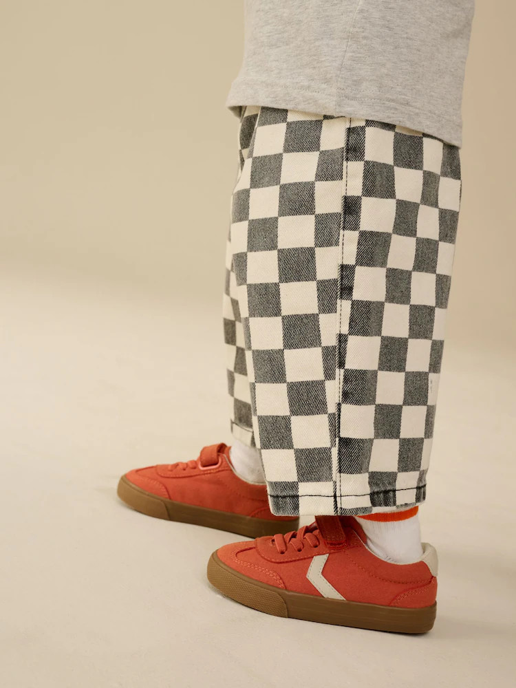 Red Standard Fit (F) Touch Fastening Elastic Lace Trainers | Next US