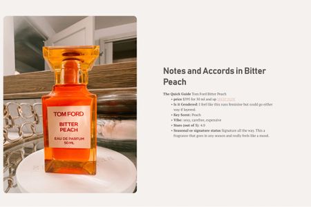 Tom Ford Bitter Peach. A luxury signature scent

#LTKparties #LTKbeauty #LTKover40