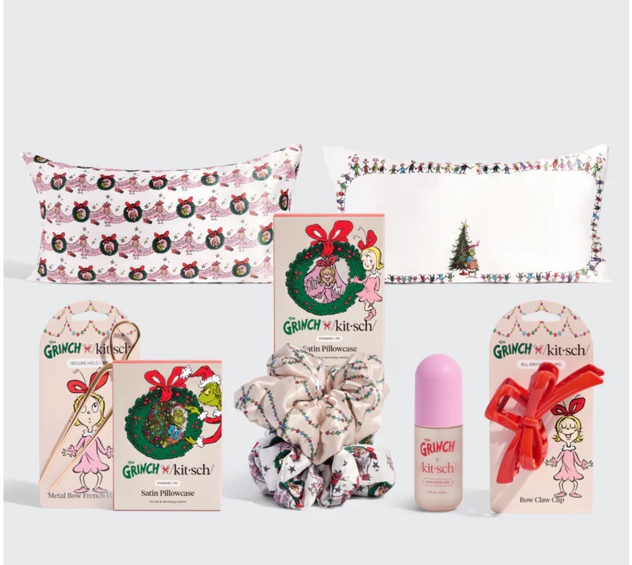 The CUTEST Kitsch x Grinch collab! Grabbed matching sets for me & my daughters! Already sold out twice so grab it now while you can! 

#LTKHoliday #LTKFindsUnder50 #LTKGiftGuide