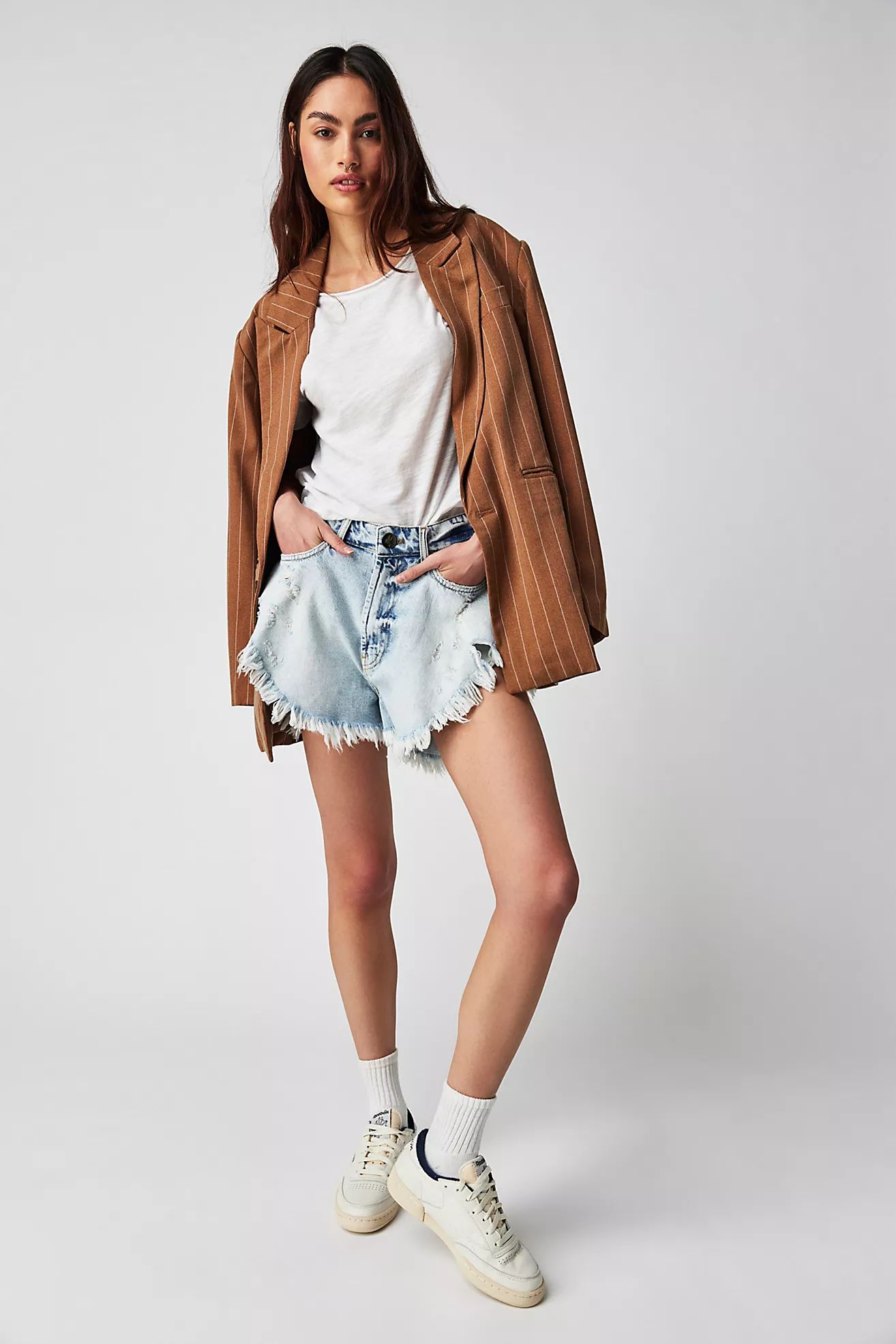 OneTeaspoon Scout High-Rise Flippy Denim Shorts | Free People (Global - UK&FR Excluded)