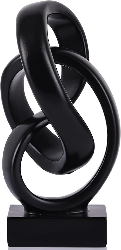 Modern Abstract Knot Sculpture, Artistic Mobius Inspired Resin Decor, Elegant Home and Office Dec... | Amazon (US)