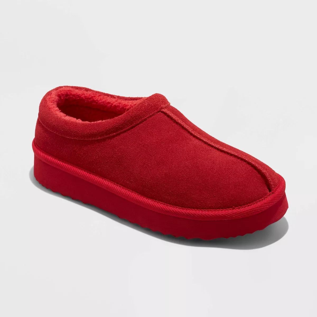 Women's Amira Suede Clog Slippers - Stars Above™ Cherry Red 6 | Target