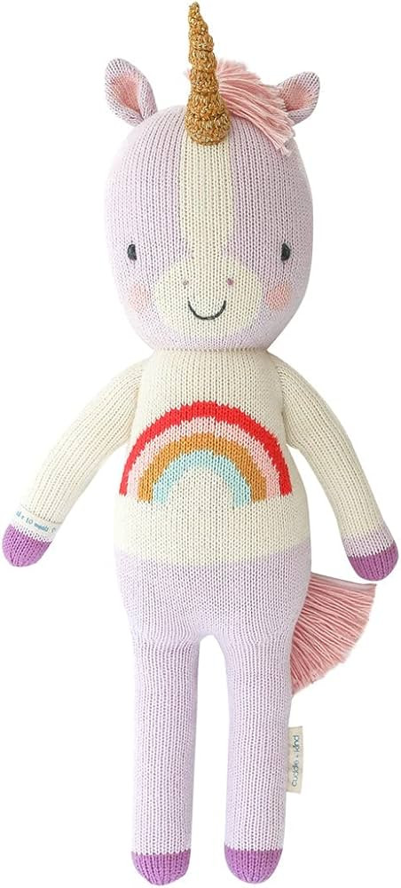 cuddle + kind Zoe The Unicorn Little 13" Hand-Knit Doll – 1 Doll = 10 Meals, Fair Trade, Heirlo... | Amazon (US)