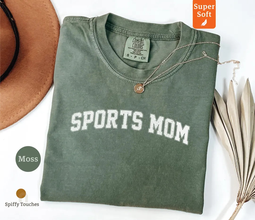 Sports Mom T-shirt, Comfort Colors T-shirt, Custom Sports Mom Shirt, Personalized Mom Shirt, Moth... | Etsy (US)