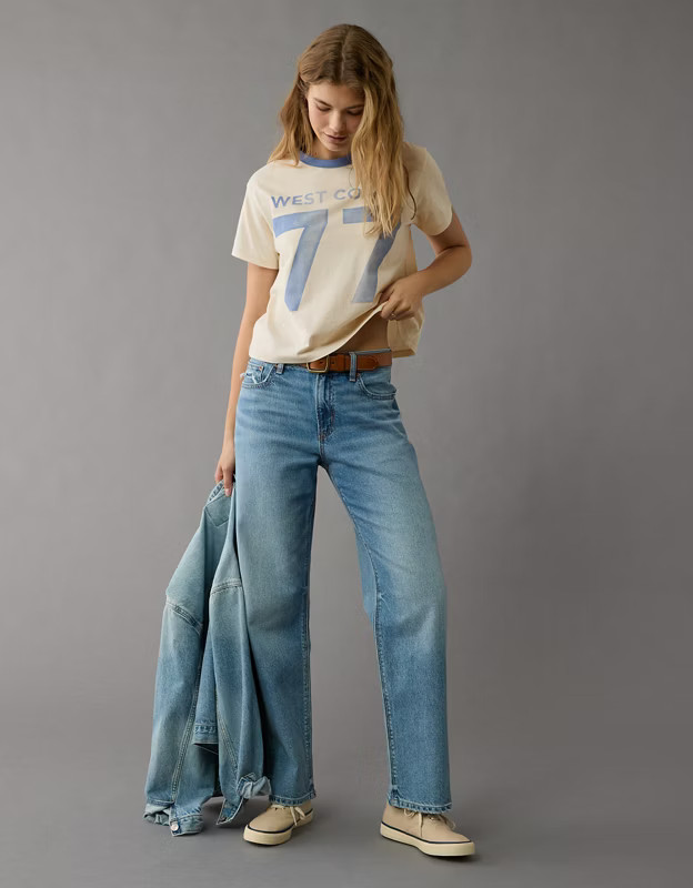 AE West Coast Graphic Ringer T-Shirt | American Eagle Outfitters (US & CA)