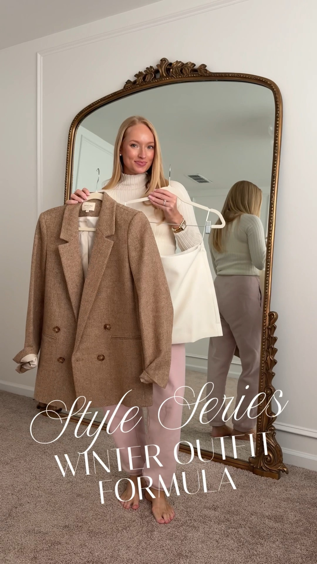 Style Series: My Winter Outfit Formula! Sharing one of my go-to combos for looking polished but still staying warm. A sweater dress, structured blazer, and tall boots is such an easy, elevated look for the season.

#LTKootd #LTKgrwm #LTKHoliday