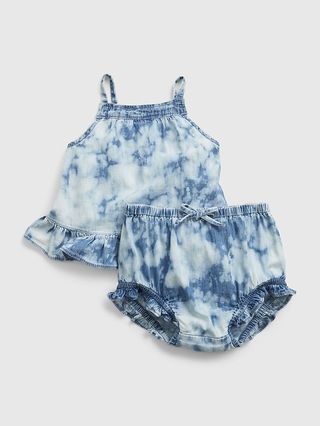 Baby Girl 0 To 24m / One-piecesBaby Tie-Dye Denim Outfit Set | Gap (US)