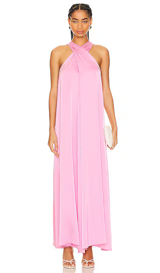 Finch Halterneck Dress in Pink Blush | Revolve Clothing (Global)