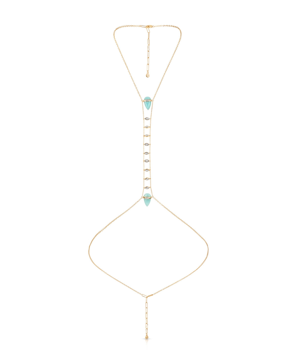 Ettika Turquoise Solstice Body Chain - Gold | Macy's