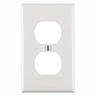 1-Gang White Duplex Outlet/Receptacle Plastic Standard Wall Plate (10-Pack) 88003-WMP | The Home Depot