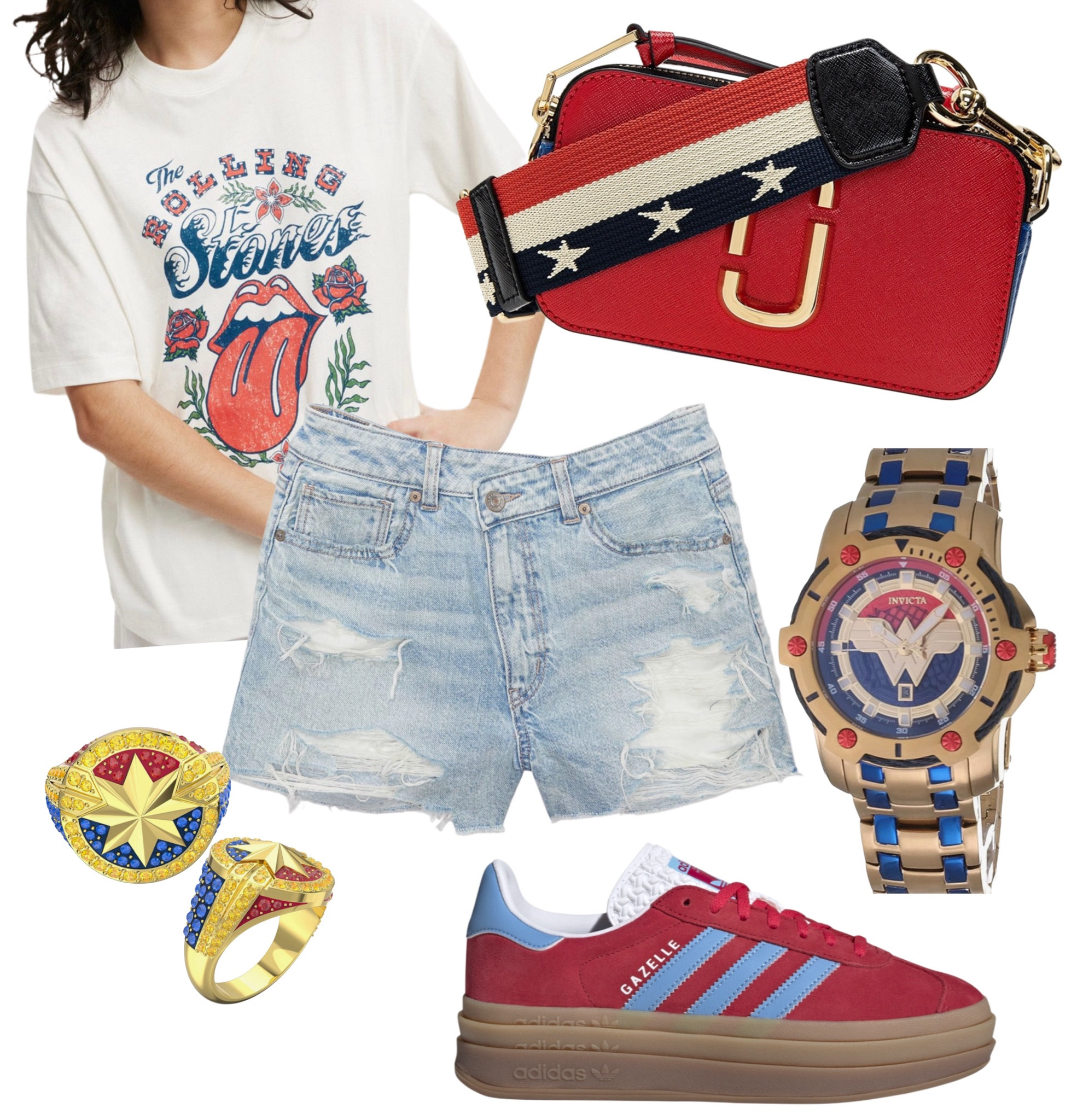 Labor Day is the last day of the red white and blue season. Time for fall! In the meantime, peace out patriotic Summer! #RedWhiteBlue #CaptainMarvel #Adidas #AmericanEagle #GraphicTee #MarcJacobs

#LTKMidsize #LTKShoeCrush #LTKOver40