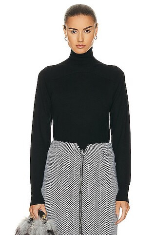 TOM FORD Turtleneck Top in Black - Black. Size L (also in M, XS). | FWRD 
