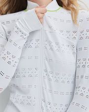 Zip-Front Lace Jacket | Veronica Beard