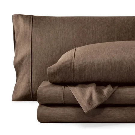 Bare Home Premium 1800 Collection 4-Piece Bed Sheet Set, Full-XL, Heathered Taupe | Walmart (US)