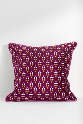 Dottie Velvet Patterned Pillow | Anthropologie (US)