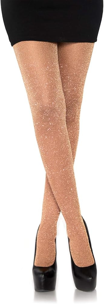 Leg Avenue Women's stretchy High Waist Lurex Shimmer Tights With Metaillic Fiber Shine | Amazon (US)