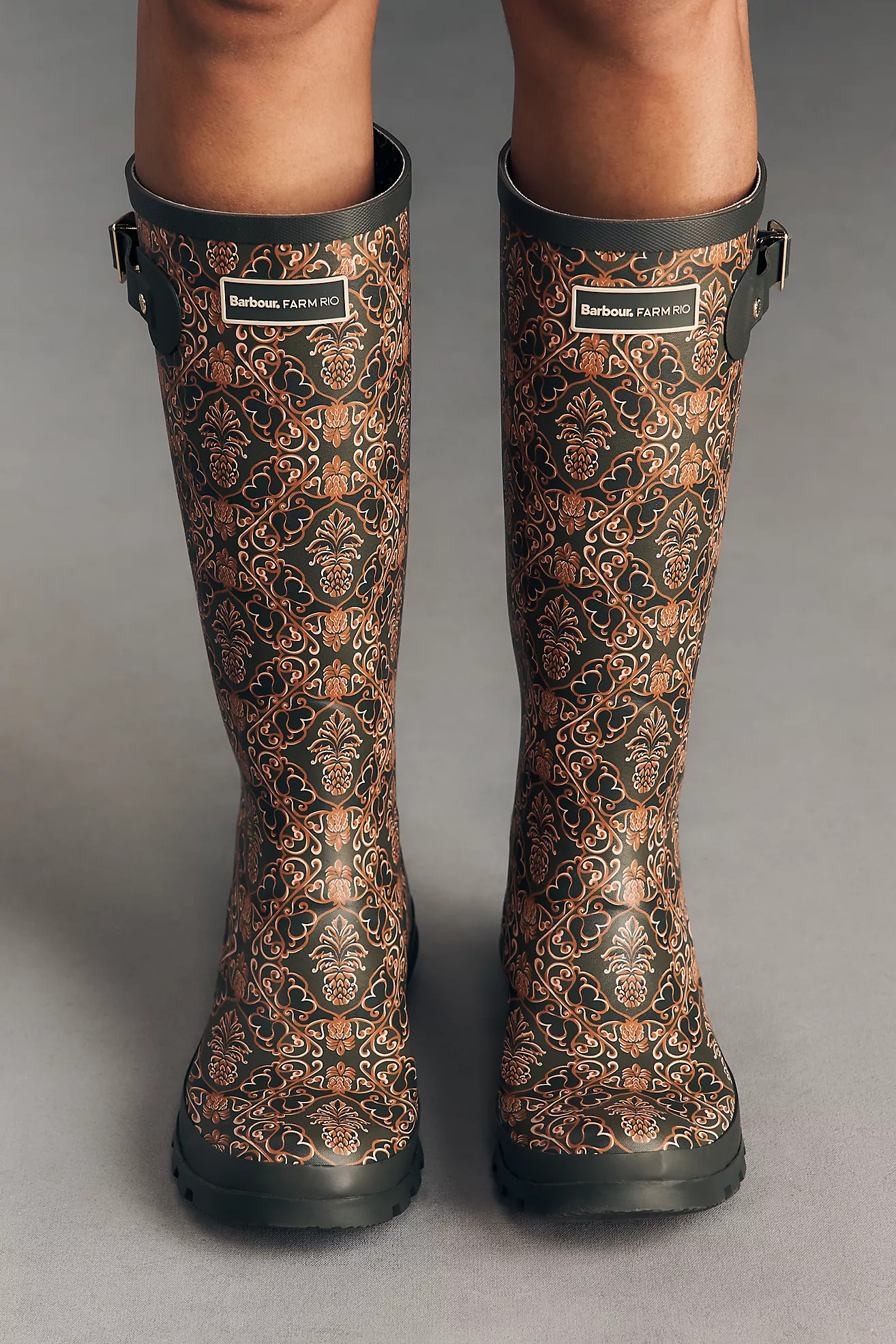 Barbour x Farm Rio Cami Printed Wellington Boots | Anthropologie (US)