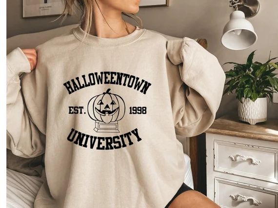 Read the full title
    Halloweentown University Crewneck Sweatshirt ,Cute Fall Sweatshirt, Hallo... | Etsy (US)