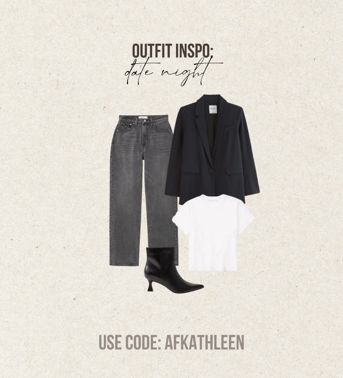 Simple date night outfit! 

Abercrombie fall fashion. Fall outfit idea. Blazer. Grey denim. White baby tee. Black pointed toe boots.

 

#LTKmidsize #LTKstyletip #LTKSeasonal